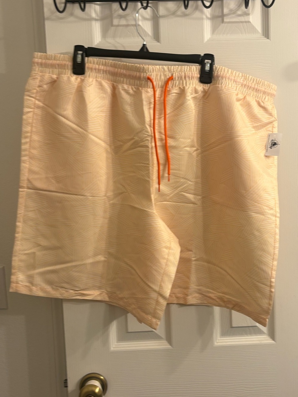 Marvel Peach High-Waist Women's Shorts with Orange Drawstring